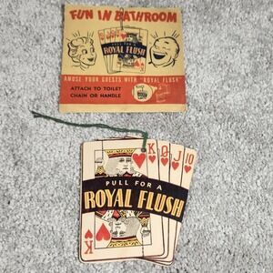 Vintage Royal Flush Novelty Bathroom Gag Gift No 739 Retro Prank Toy